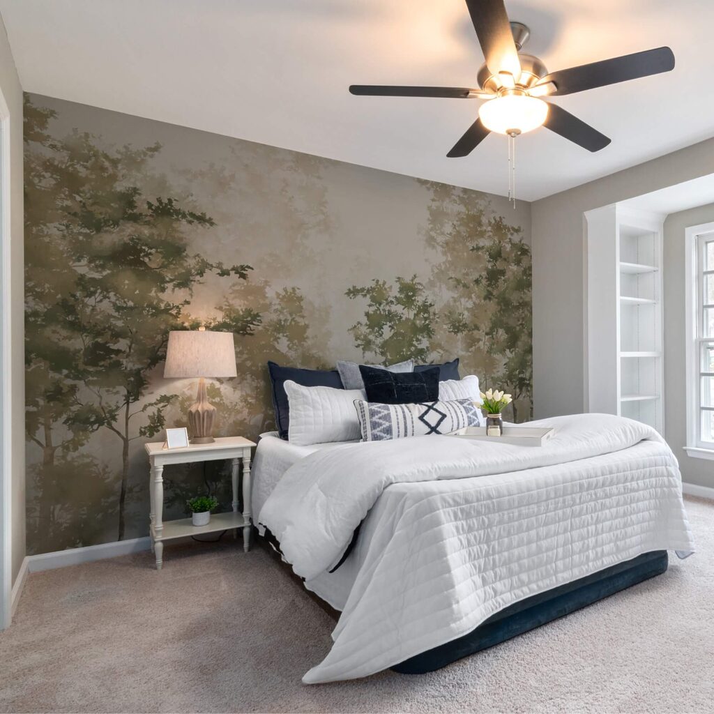 Trees behind pale mist — interior 2