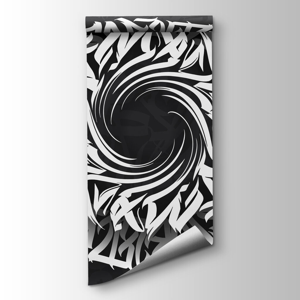 Swirling letters — product view