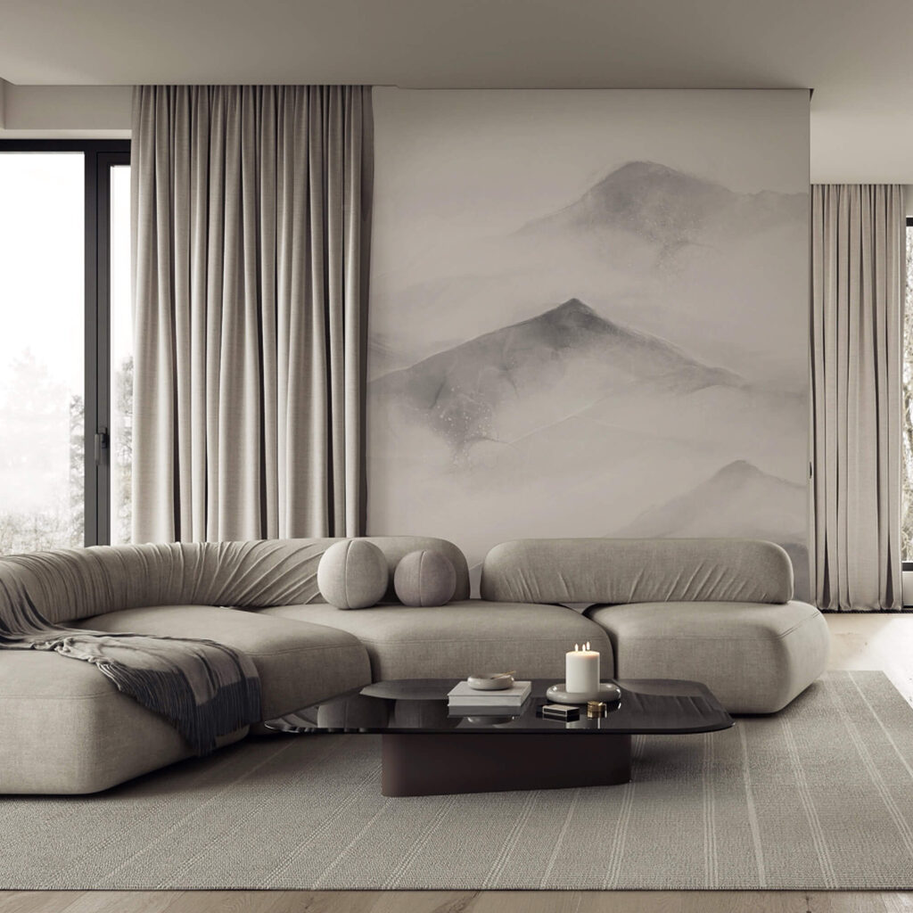 Peaks rising through layers — interior 2
