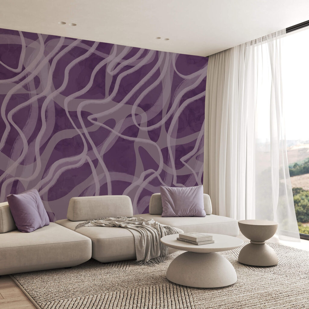 Twisting lilac lines — interior 1