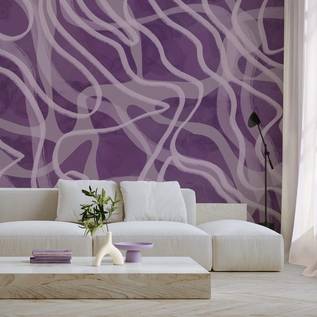 Twisting lilac lines — interior 2
