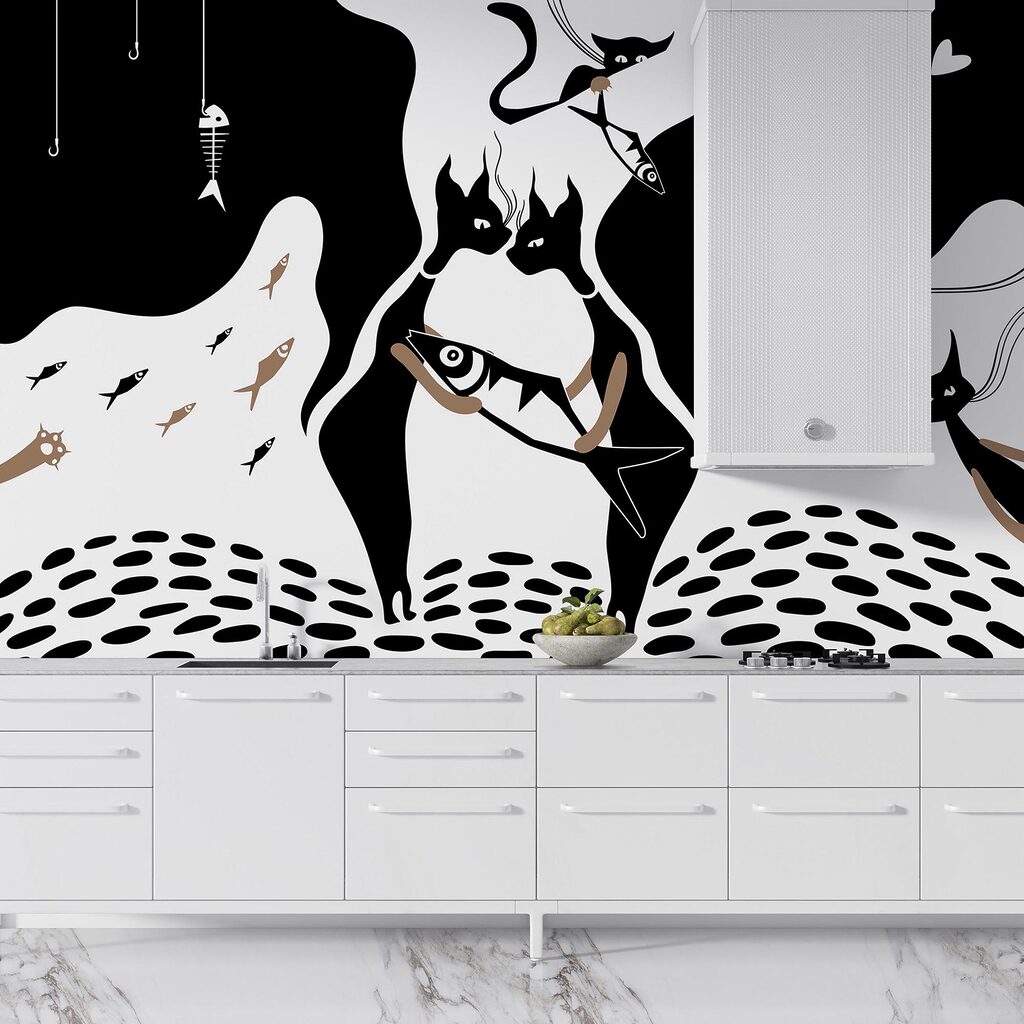 Black and white cats — interior 2
