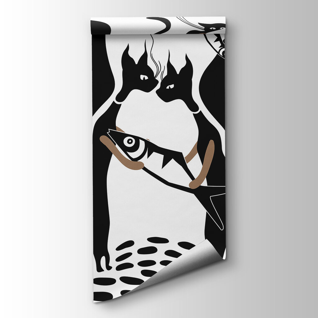 Black and white cats — product view