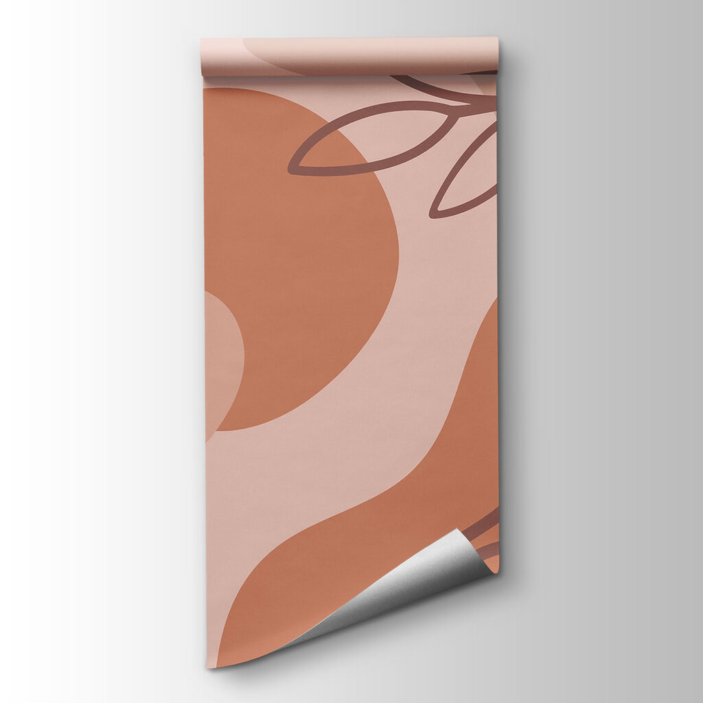 Leaves among terracotta shapes — product view