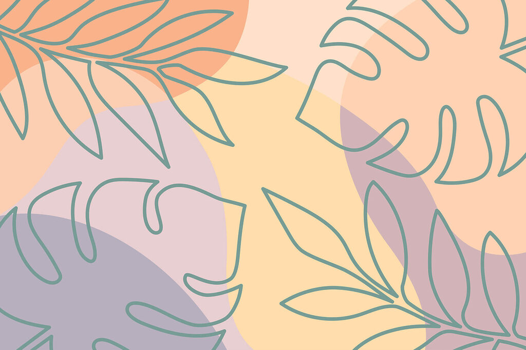 Large leaf outlines — full design