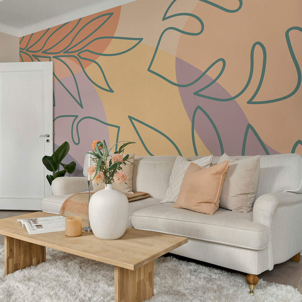 Large leaf outlines — interior 1