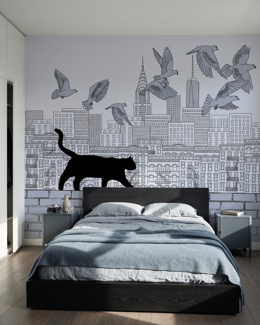 Cat above the rooftops — interior 2