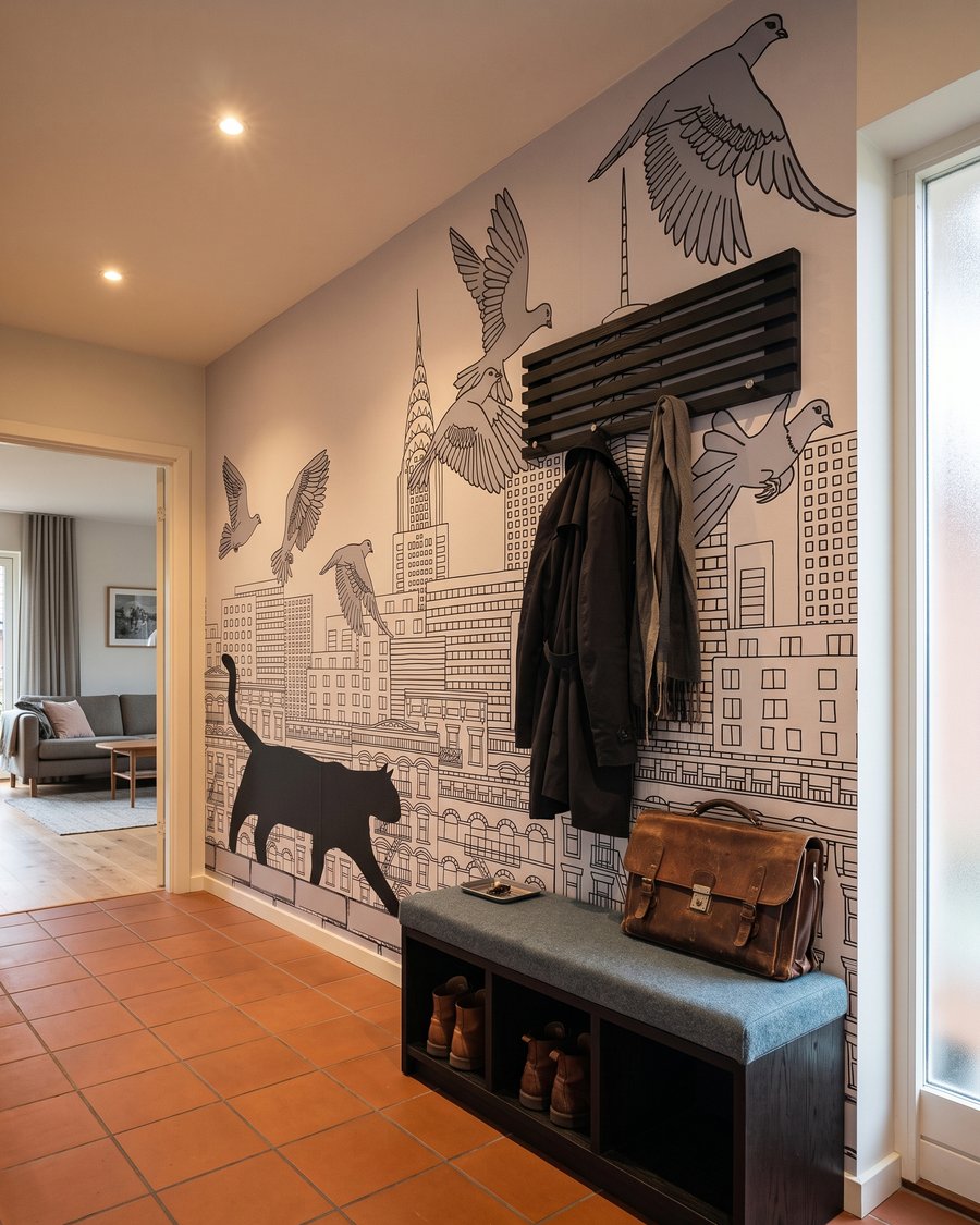 Cat above the rooftops — interior 4