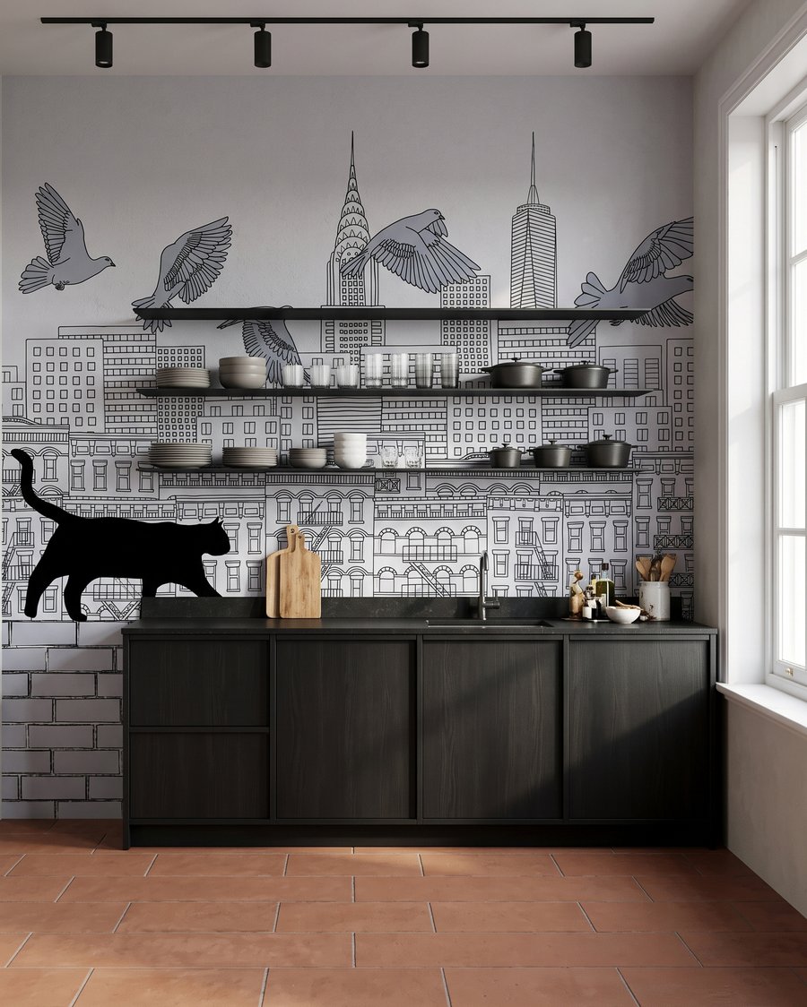Cat above the rooftops — interior 5