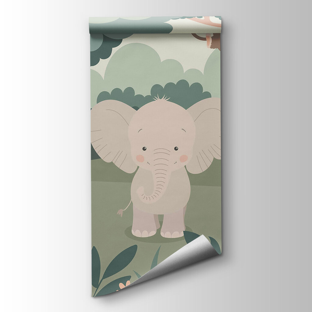 Jungle animals on grass — product view