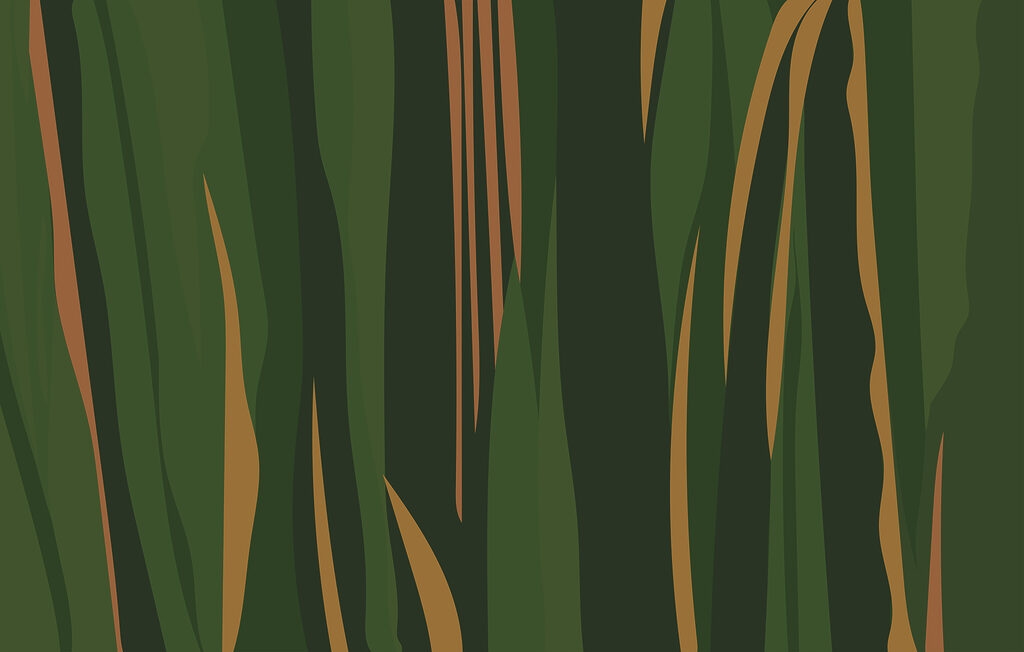 Green bands and ochre — full design