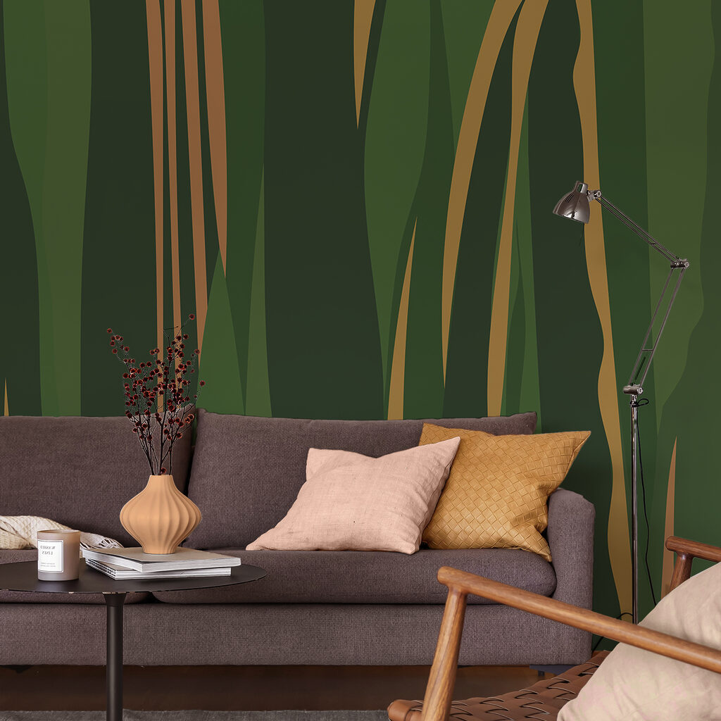 Green bands and ochre — interior 2