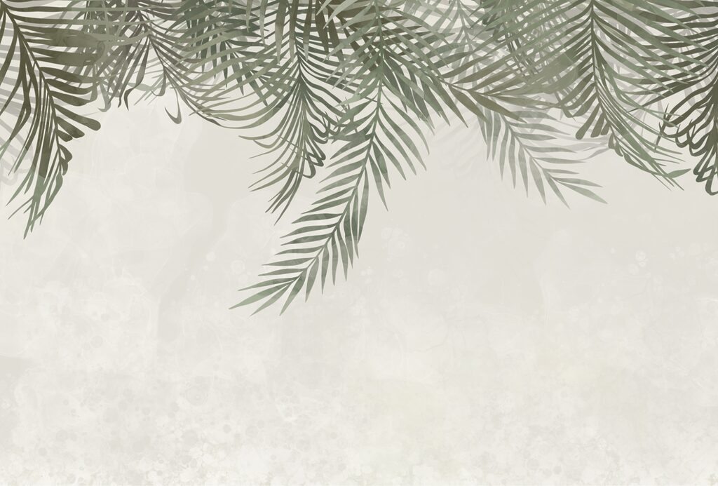 Hanging palm fronds — full design