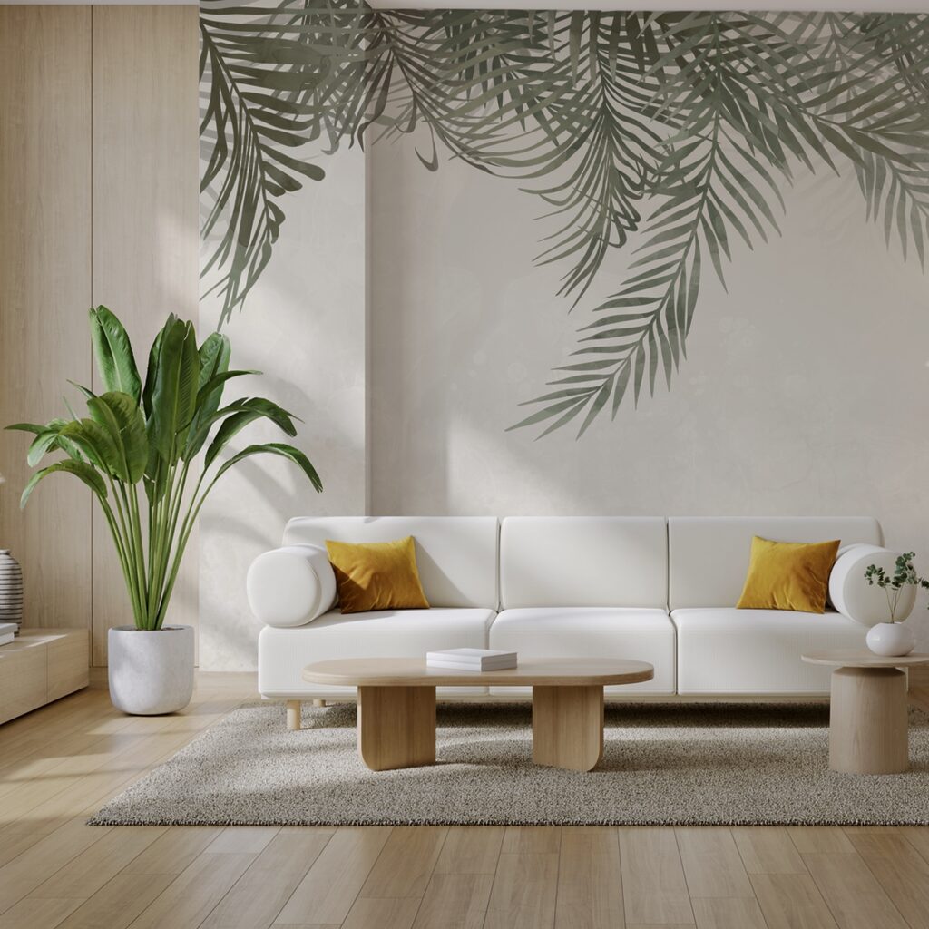Hanging palm fronds — interior 1