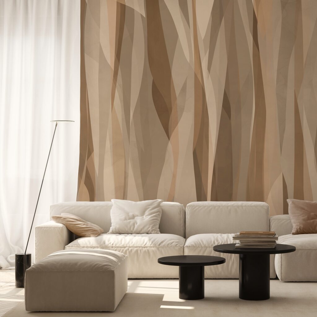 Narrow earth-tone bands — interior 1