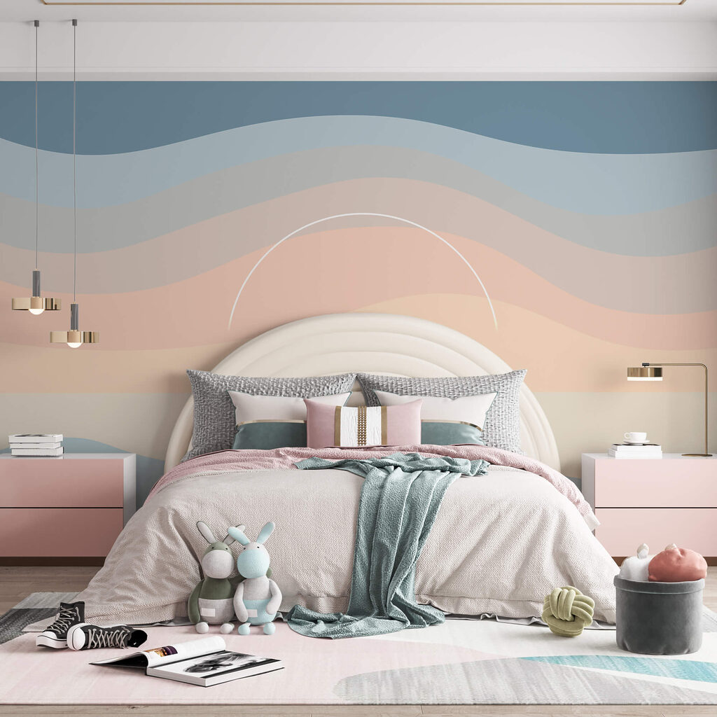 Sun behind wavy bands — interior 1