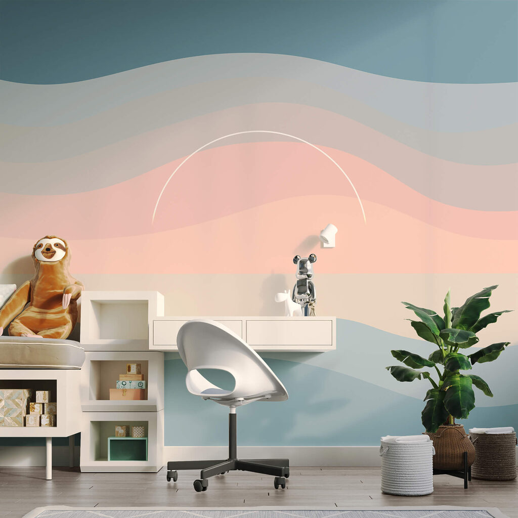 Sun behind wavy bands — interior 2