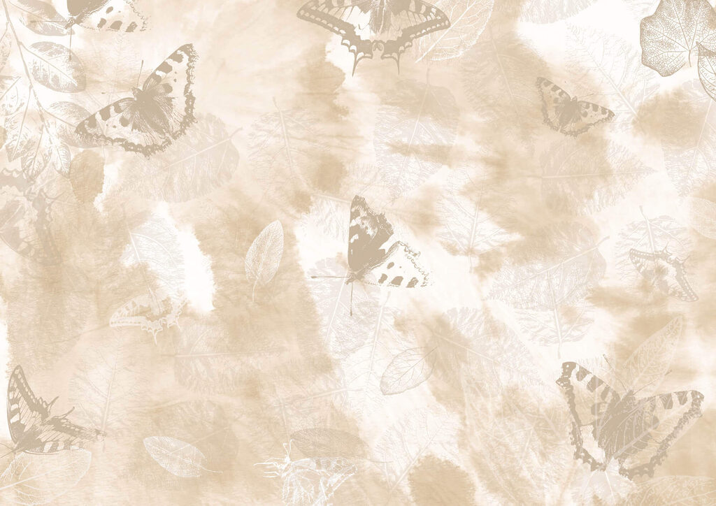 Butterflies among pale patches — full design