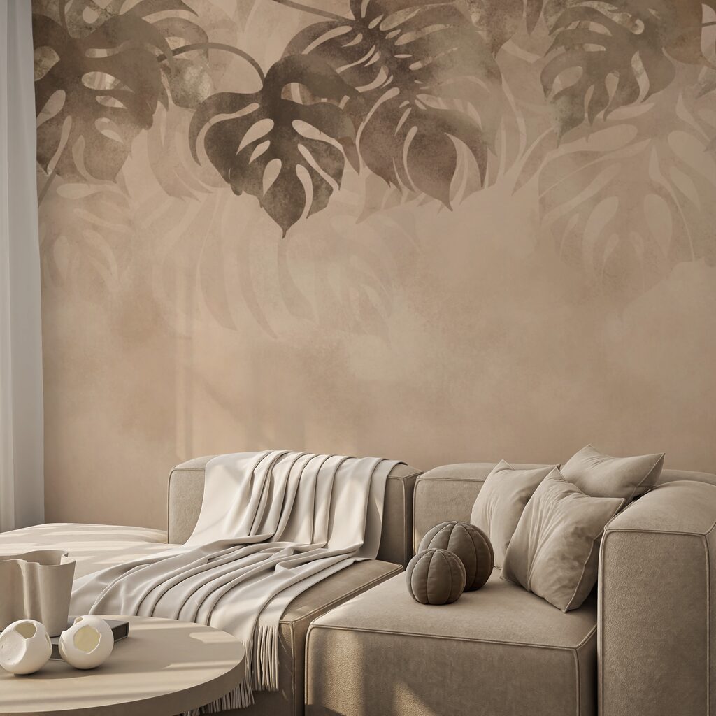 Tropical leaves above haze — interior 3