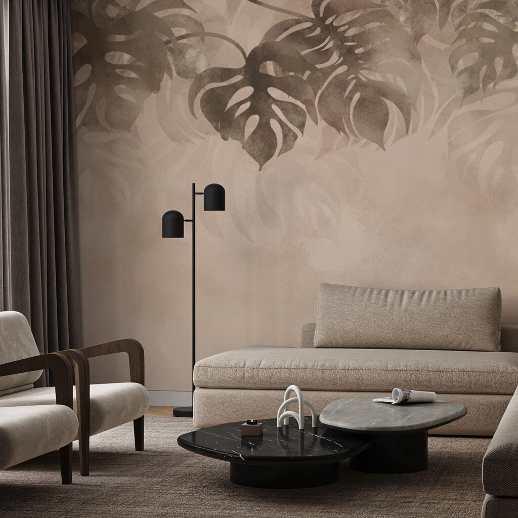 Tropical leaves above haze — interior 2
