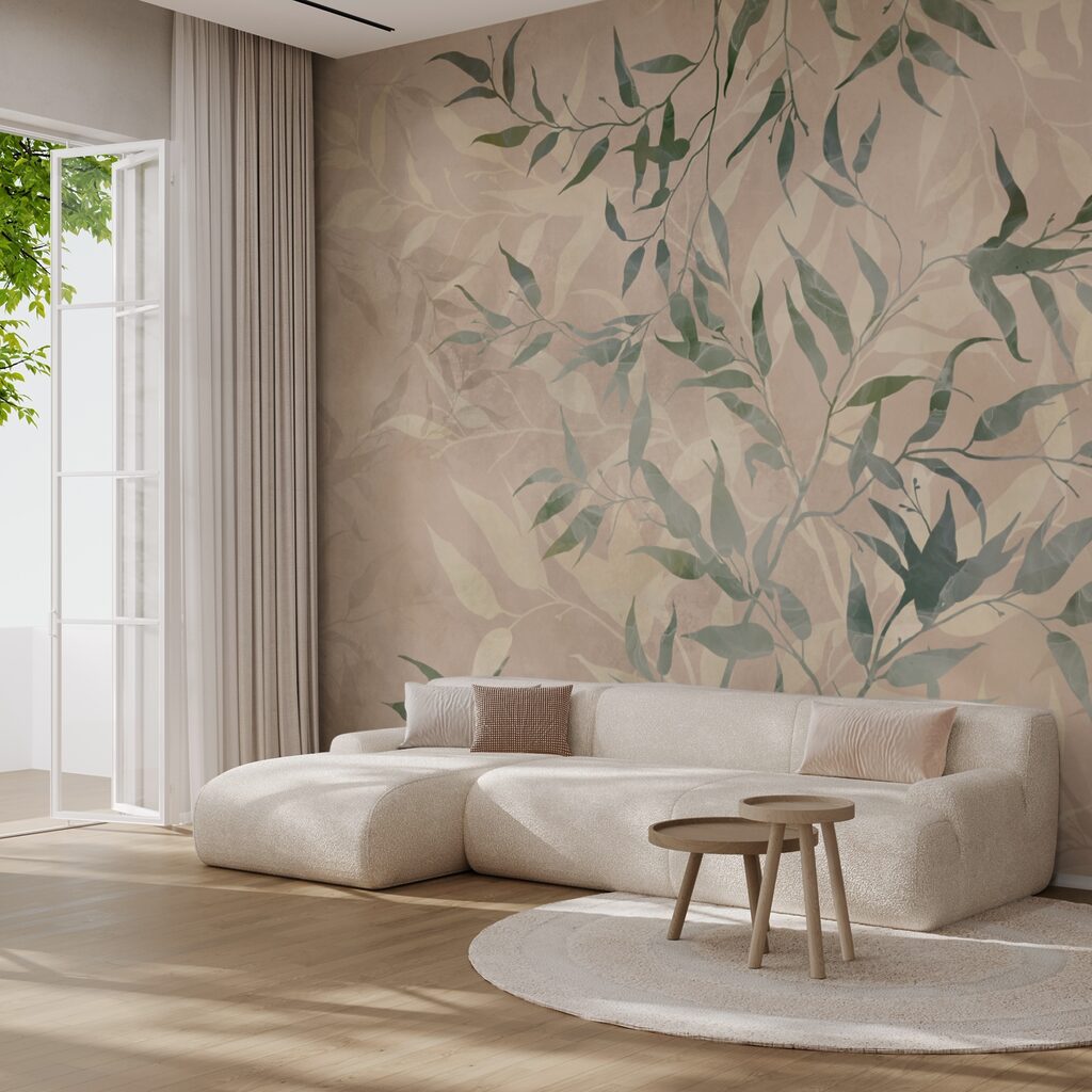 Leafy twigs in layers — interior 1