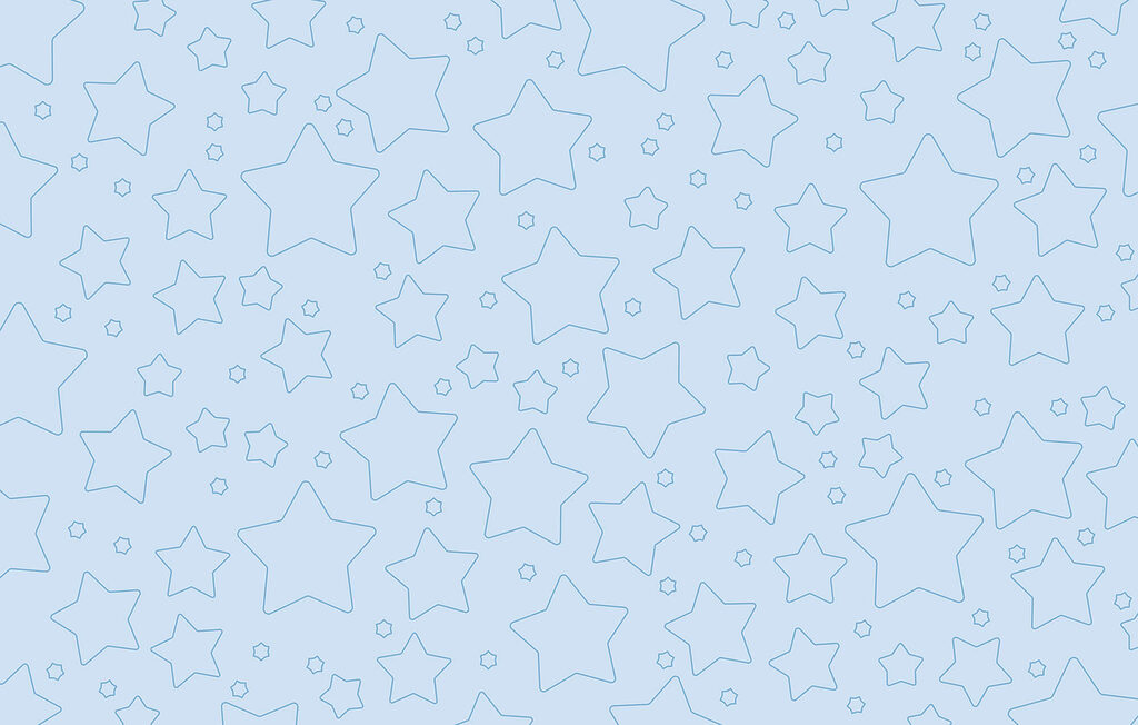 Fine star outlines — full design