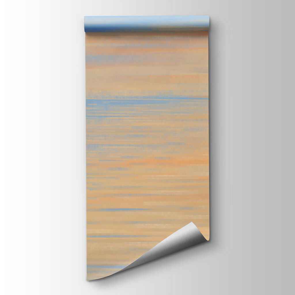 Orange reflection on blue — product view