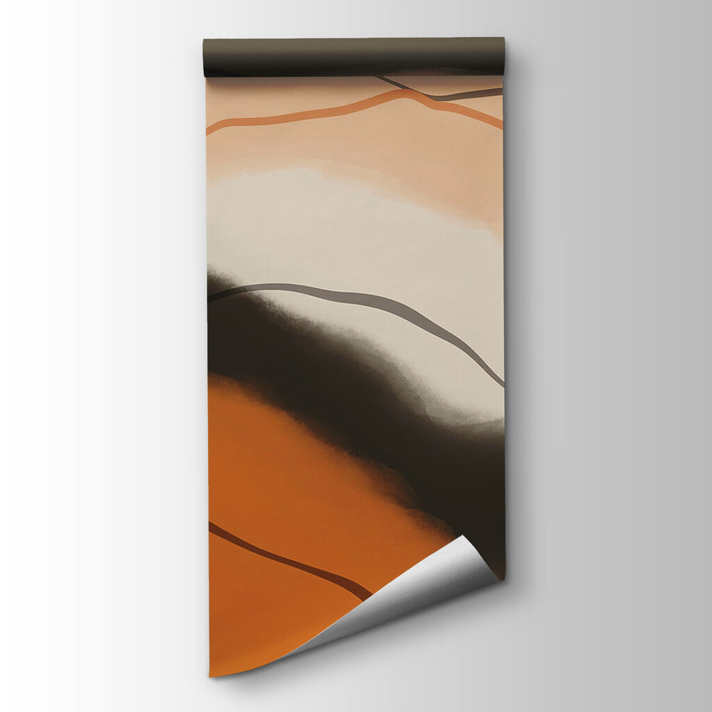 Orange waves on black — product view