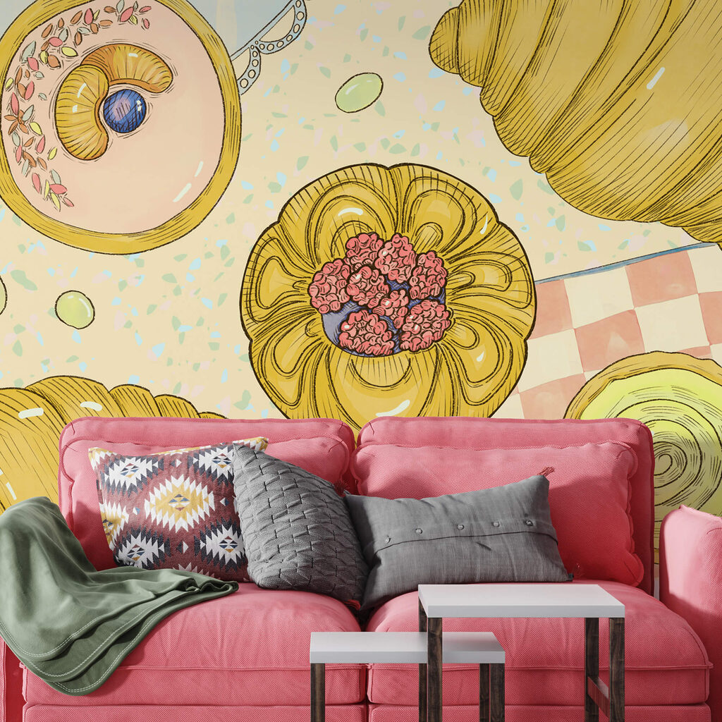 Croissants and colourful pastries — interior 2