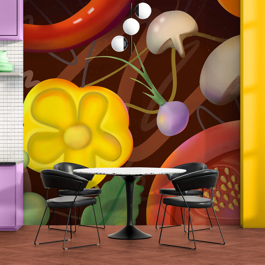 Vegetables from above — interior 1
