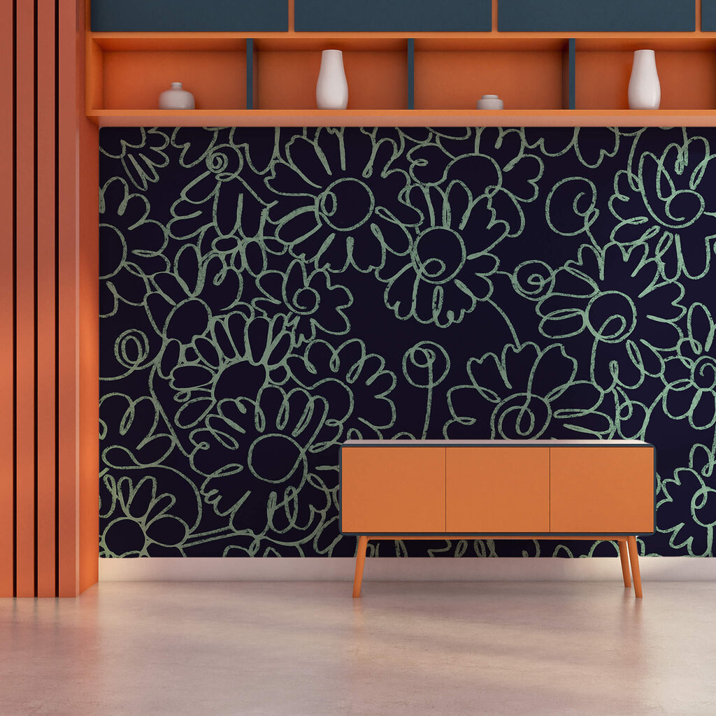 Flowers in fine lines — interior 1