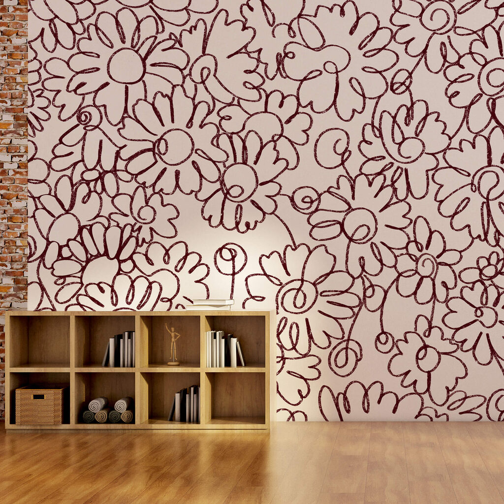 Flower Outlines in an interior