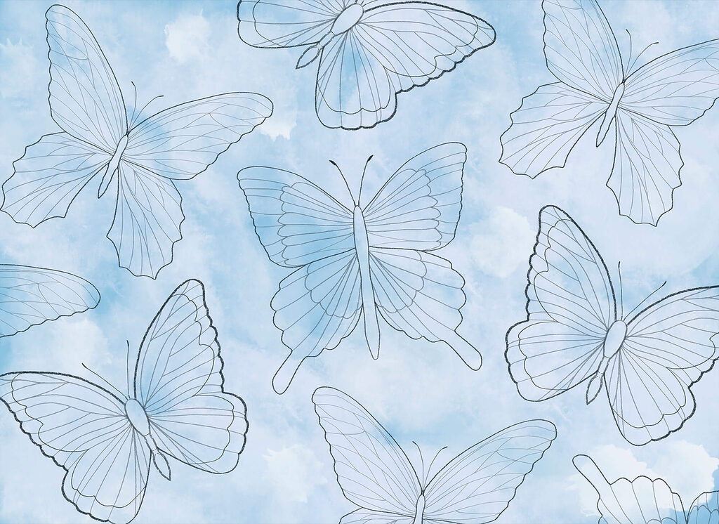 Butterfly Sketches — full design