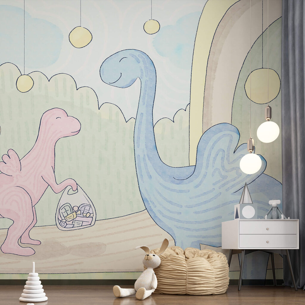 Pastel dinosaur world — interior 1