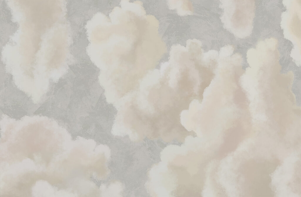 Cream clouds on grey — full design