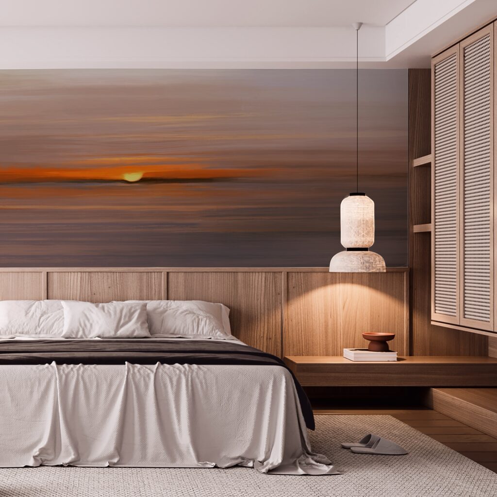 Sunset on Water in an interior