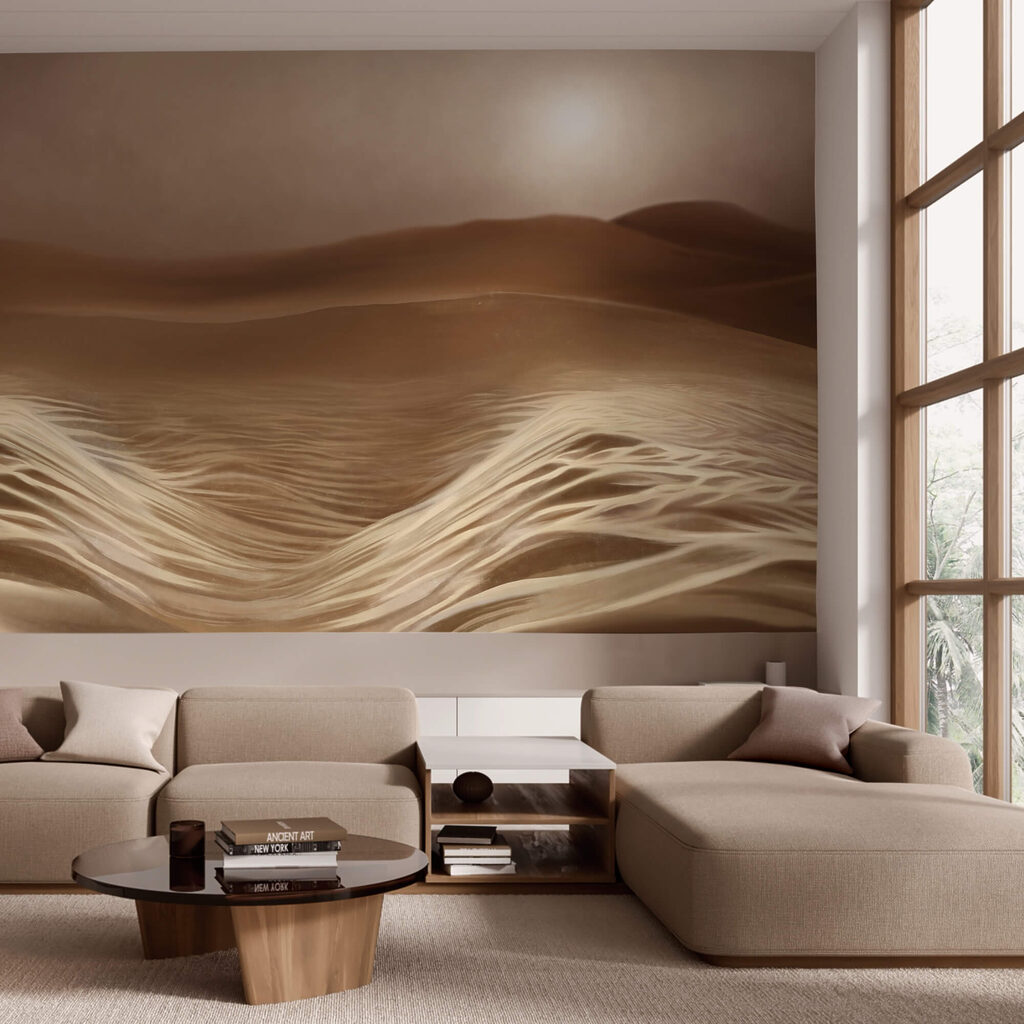 Sunlit rippled desert sand — interior 1