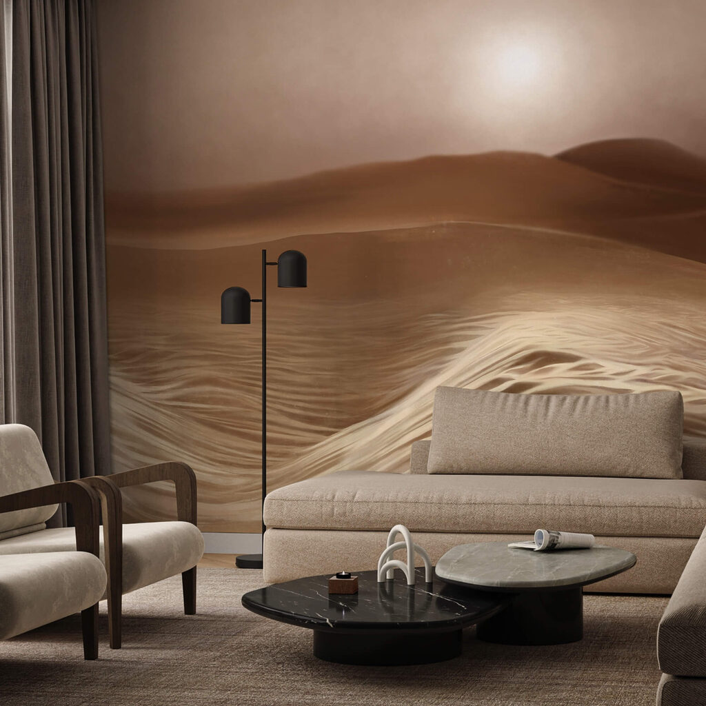 Sunlit rippled desert sand — interior 3