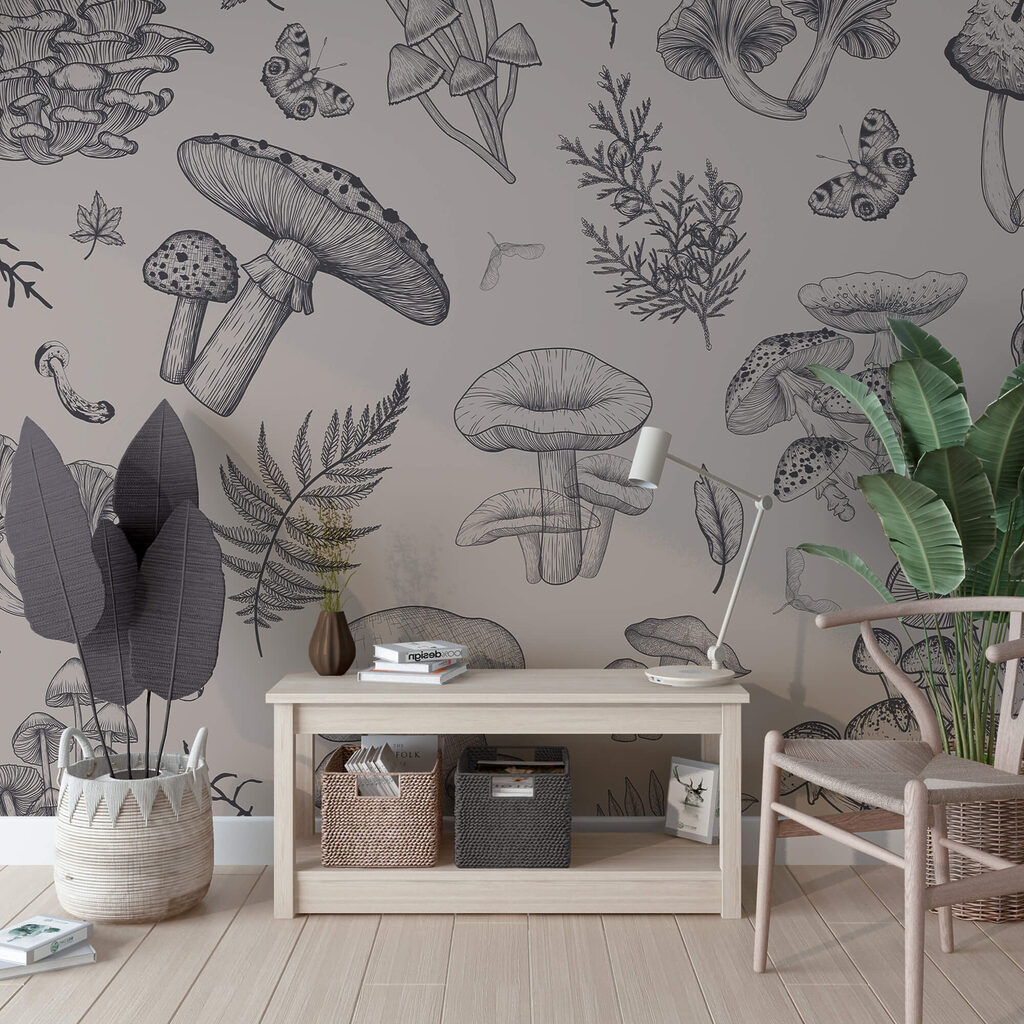 Mushroom Field Notes in an interior