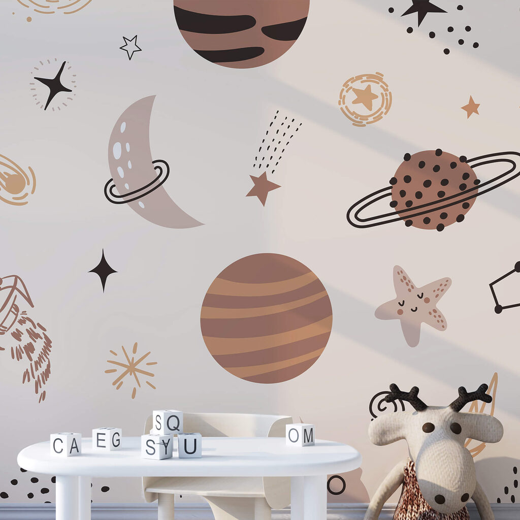 Planets with playful faces — interior 3