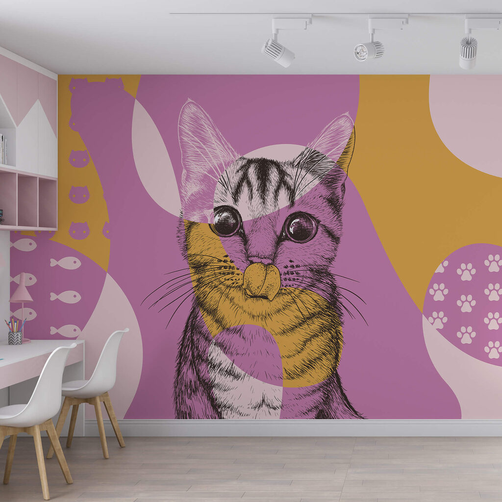 Cat in colourful shapes — interior 2