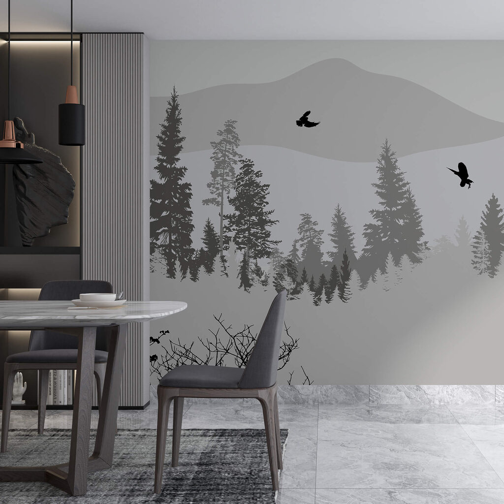 Misty pine forest — interior 3