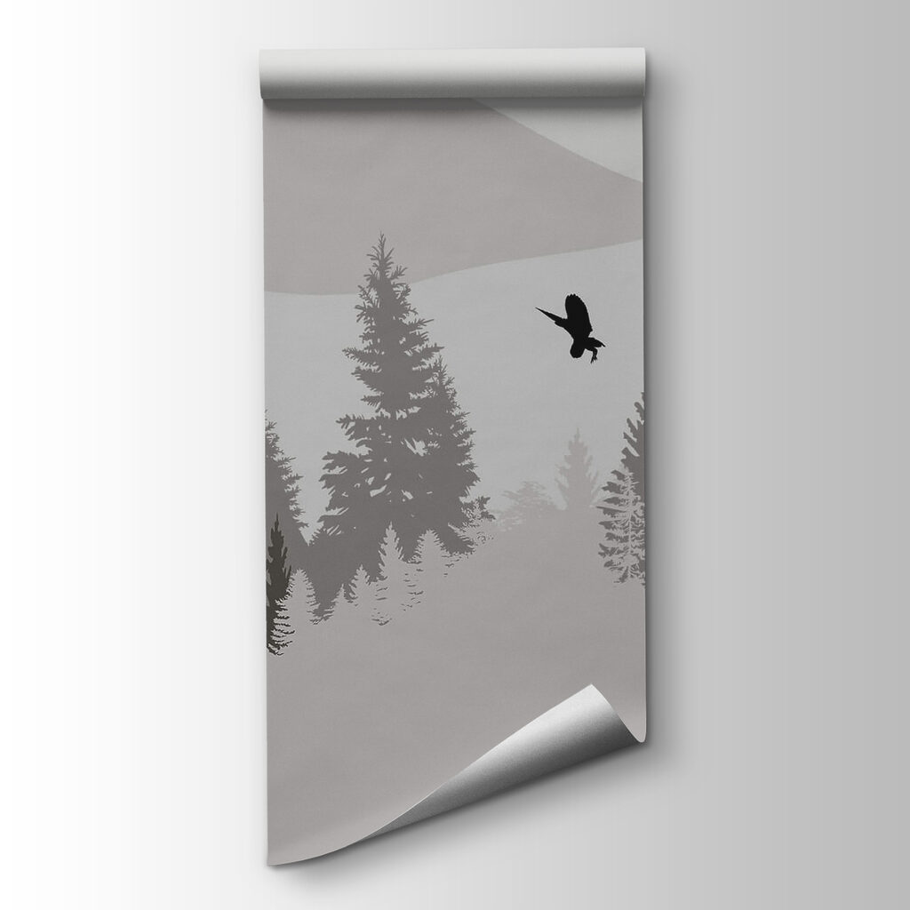 Misty pine forest — product view