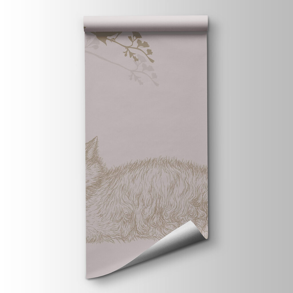 Sleeping cat under twigs — product view