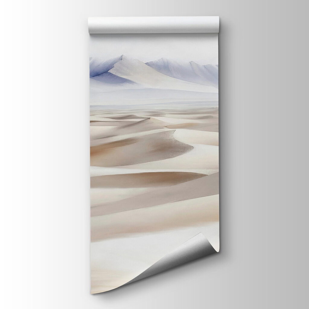 Pale dunes before mountains — product view