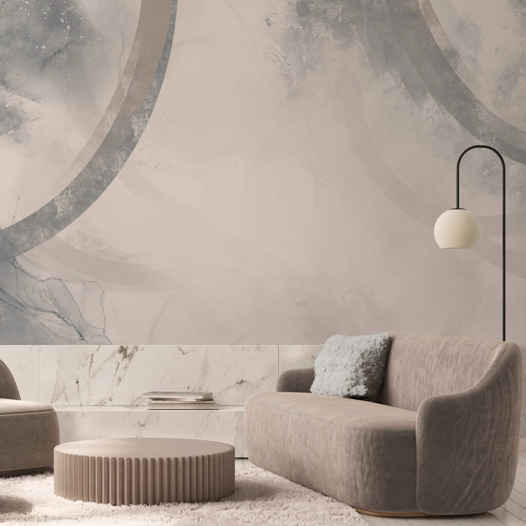 Circles over pale layers — interior 1