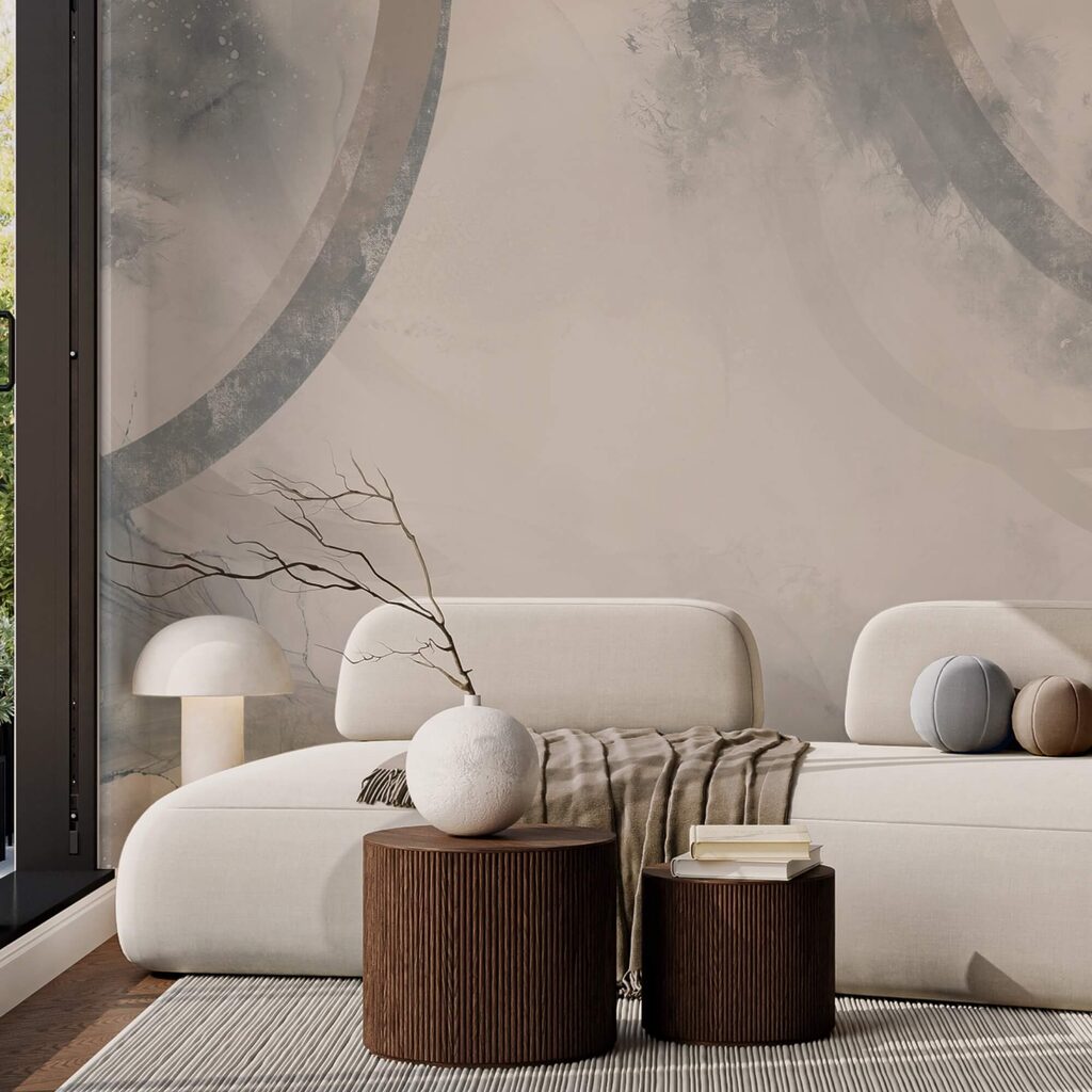 Circles over pale layers — interior 2