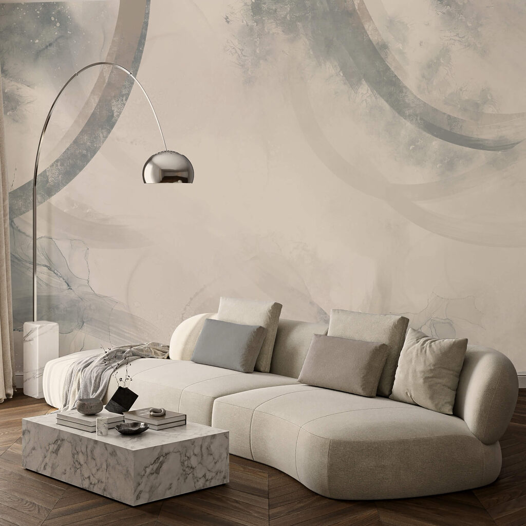 Circles over pale layers — interior 3