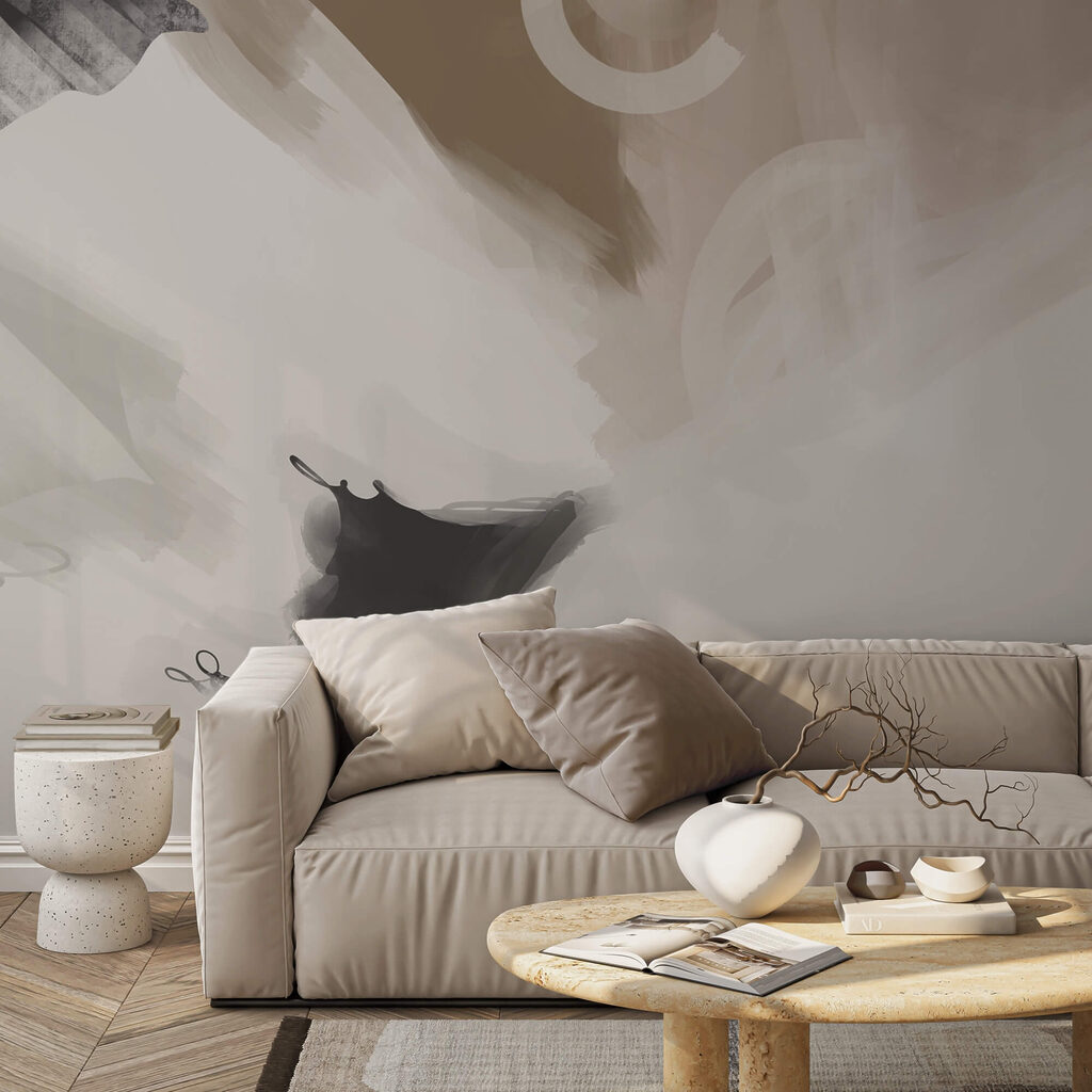 Wide brushstrokes in grey — interior 2