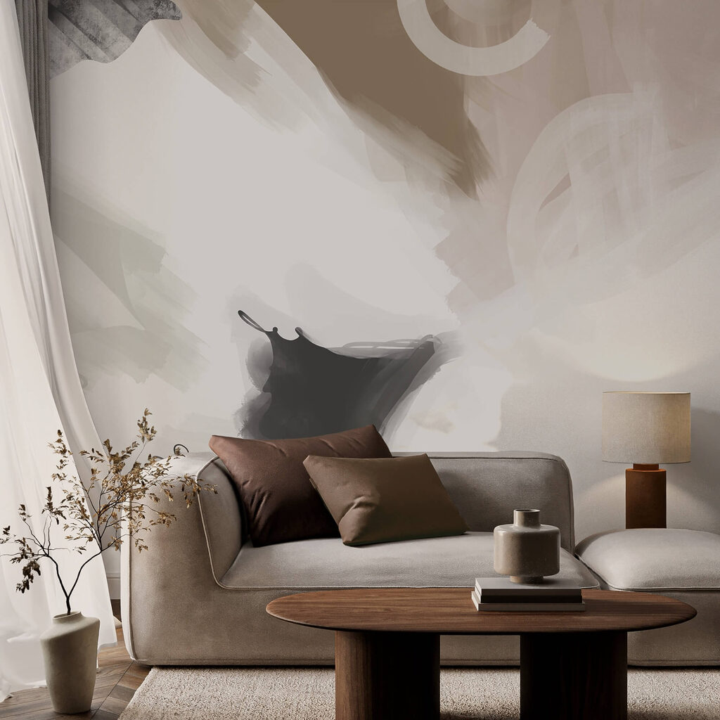 Wide brushstrokes in grey — interior 3